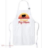 Proud Pig Mom Pig Owner Pig Farmer Pig Mother Gift Apron thumb 0