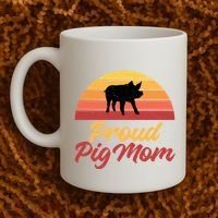 Proud Pig Mom Pig Owner Pig Farmer Pig Mother Gift Coffee Mug thumb 2