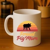 Proud Pig Mom Pig Owner Pig Farmer Pig Mother Gift Coffee Mug thumb 4
