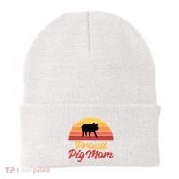 Proud Pig Mom Pig Owner Pig Farmer Pig Mother Gift Beanie thumb 0