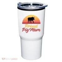 Proud Pig Mom Pig Owner Pig Farmer Pig Mother Gift Tumbler thumb 0