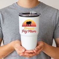 Proud Pig Mom Pig Owner Pig Farmer Pig Mother Gift Tumbler thumb 2