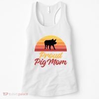 Proud Pig Mom Pig Owner Pig Farmer Pig Mother Gift Women's Tank Top thumb 0