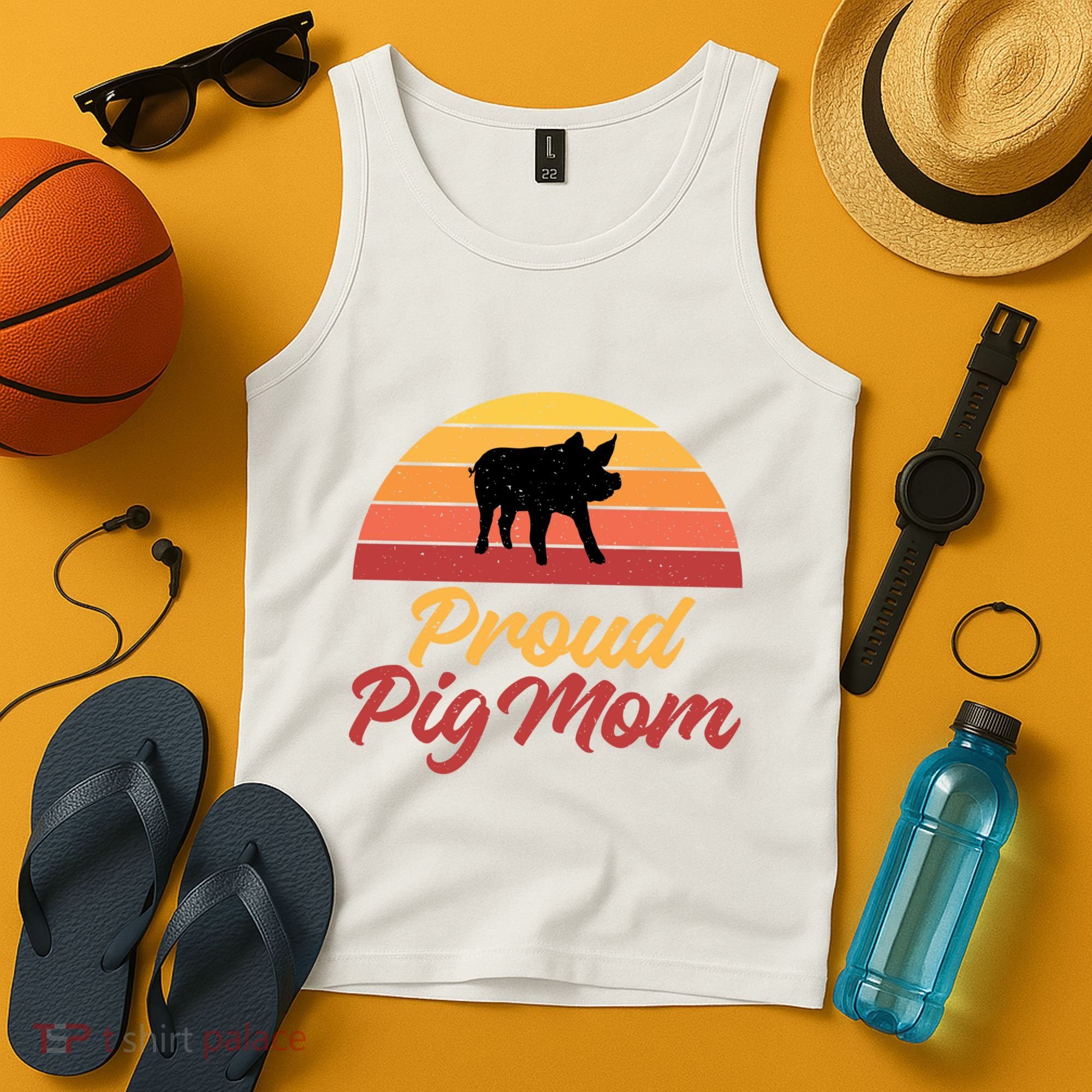 Proud Pig Mom Pig Owner Pig Farmer Pig Mother Gift Tank Top