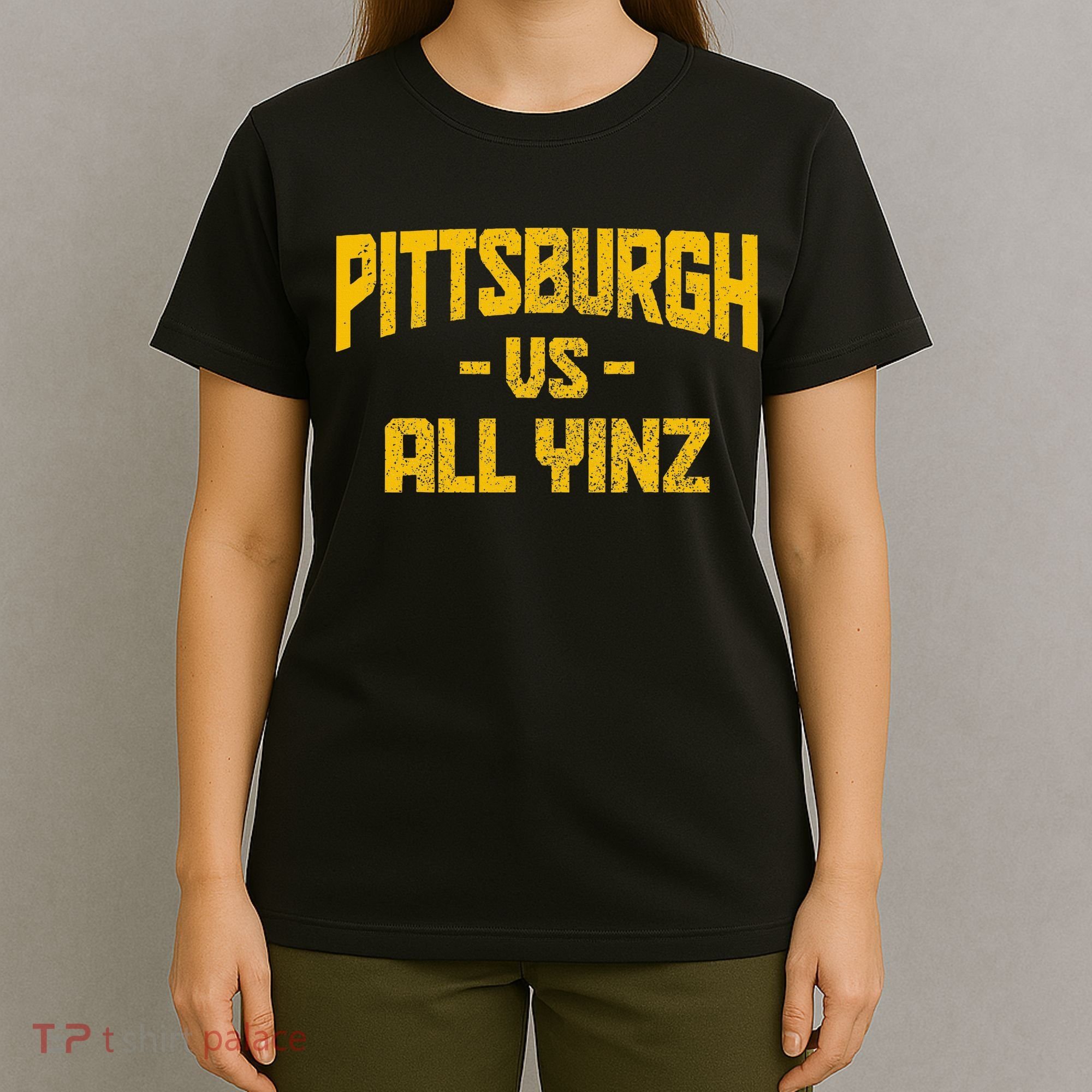 Pittsburgh Pennsylvania Map Yinz Vintage Pride Funny Yinzer T-Shirt