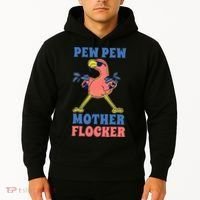 Pew Pew Mother Flocker Funny Cool Flamingo Hoodie thumb 2