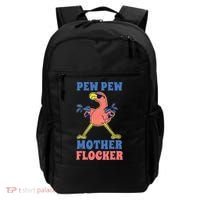 Pew Pew Mother Flocker Funny Cool Flamingo Backpack thumb 0