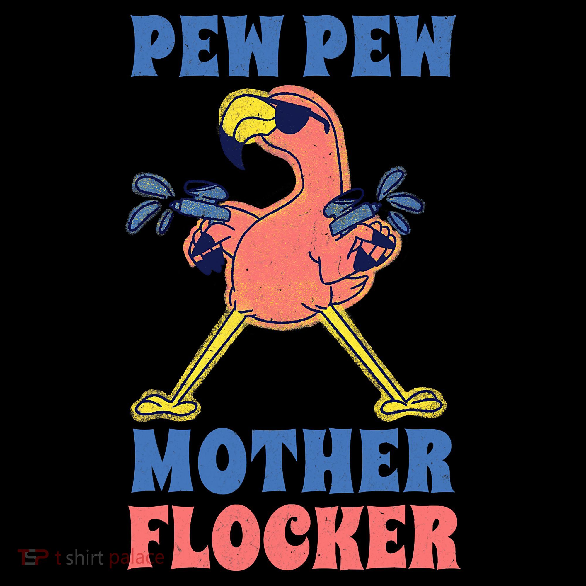 Pew Pew Mother Flocker Funny Cool Flamingo Women's Tank Top