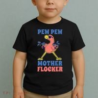 Pew Pew Mother Flocker Funny Cool Flamingo Toddler T-Shirt thumb 2