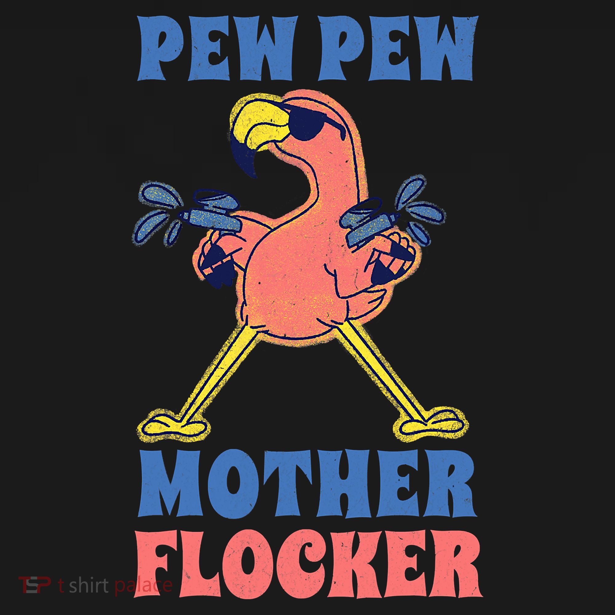 Pew Pew Mother Flocker Funny Cool Flamingo Kids Sweatshirt