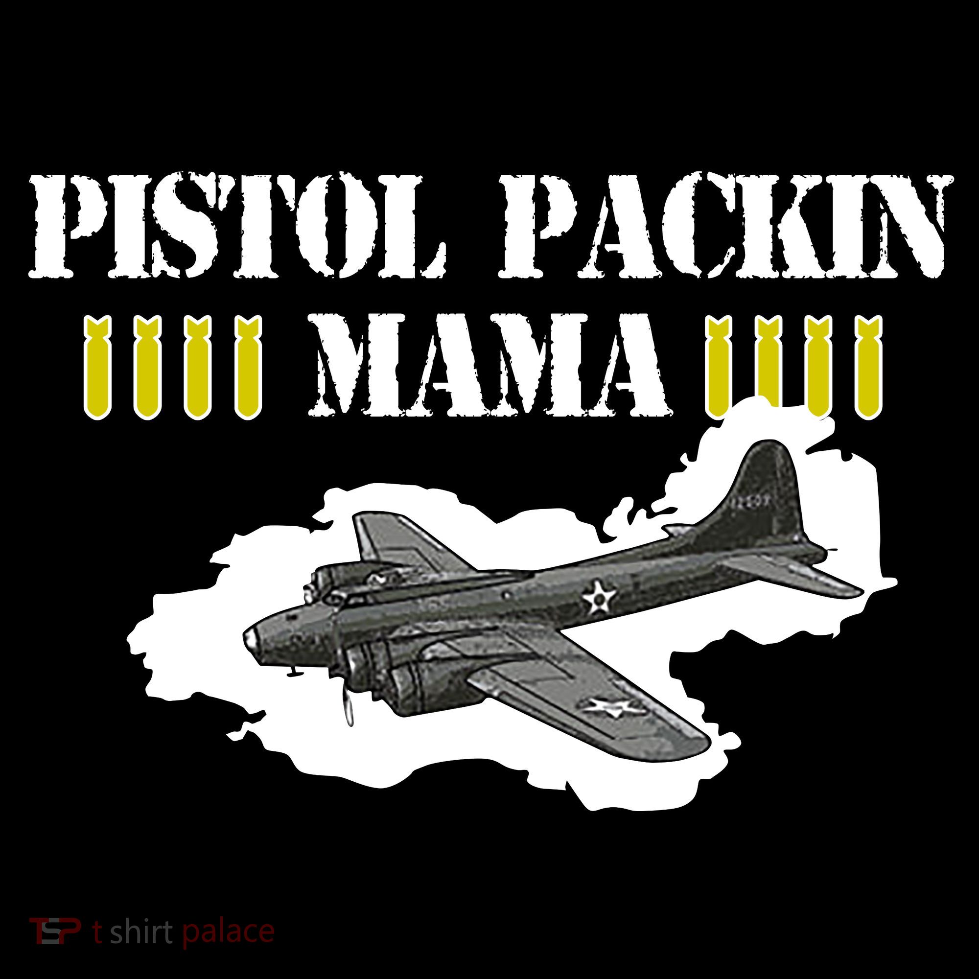 Pistol Packin Mama Aircraft Vintage T-Shirt