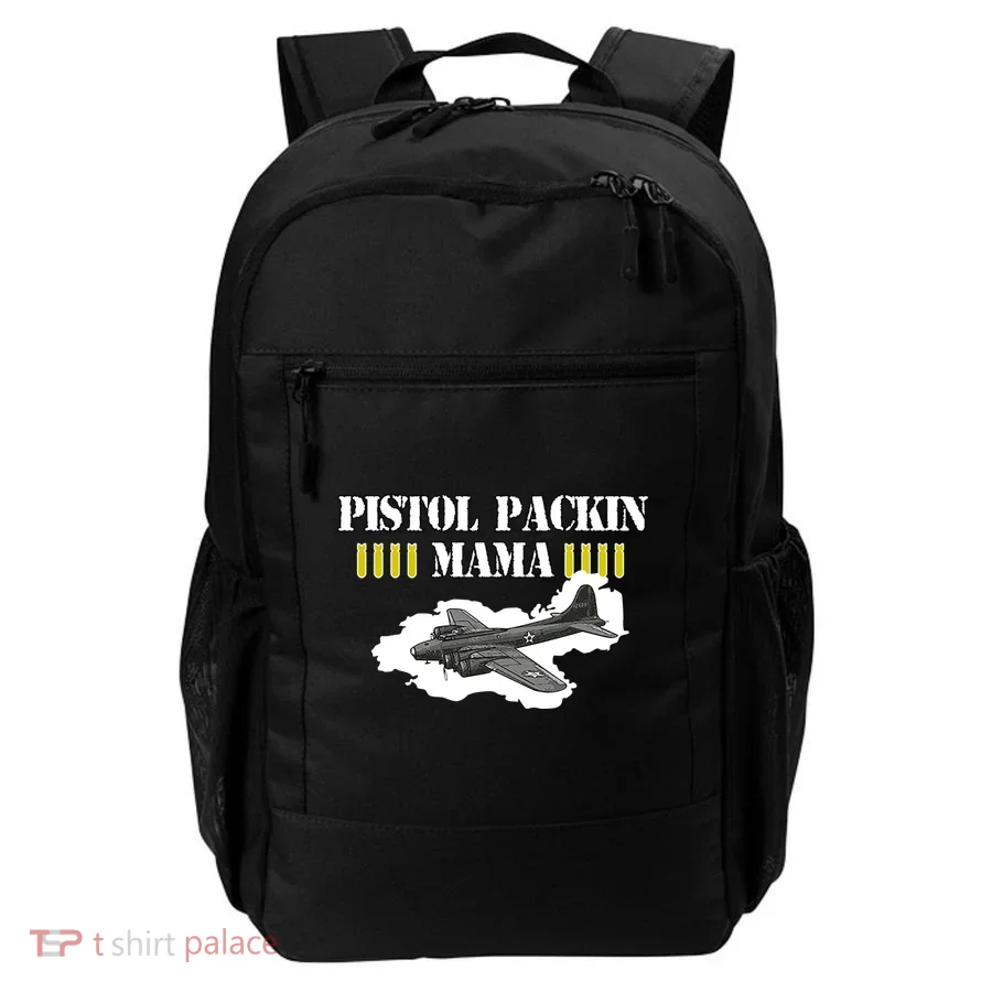 Pistol Packin Mama Aircraft Vintage Backpack