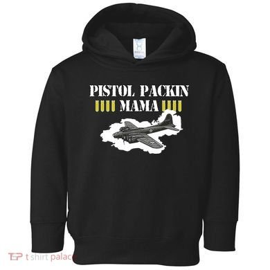 Pistol Packin Mama Aircraft Vintage Toddler Hoodie