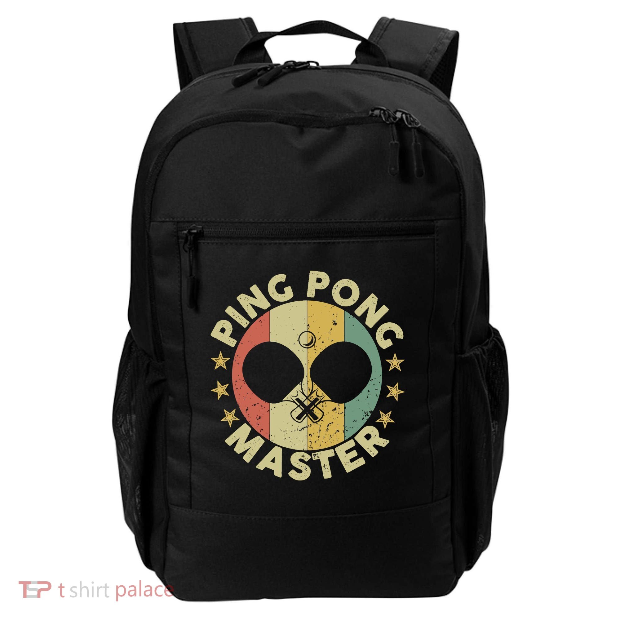 Ping Pong Master Champion Table Tennis Coach Paddle Player Backpack