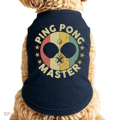 Ping Pong Master Champion Table Tennis Coach Paddle Player Doggie Tank
