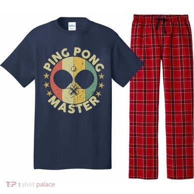 Ping Pong Master Champion Table Tennis Coach Paddle Player Pajama Set