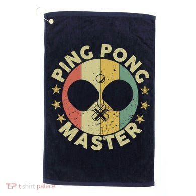 Ping Pong Master Champion Table Tennis Coach Paddle Player Golf Towel