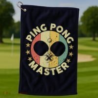 Ping Pong Master Champion Table Tennis Coach Paddle Player Golf Towel thumb 1