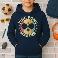 Ping Pong Master Champion Table Tennis Coach Paddle Player Kids Hoodie thumb 2