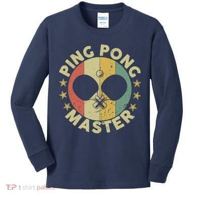 Ping Pong Master Champion Table Tennis Coach Paddle Player Kids Long Sleeve Shirt