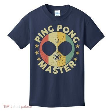 Ping Pong Master Champion Table Tennis Coach Paddle Player Kids T-Shirt