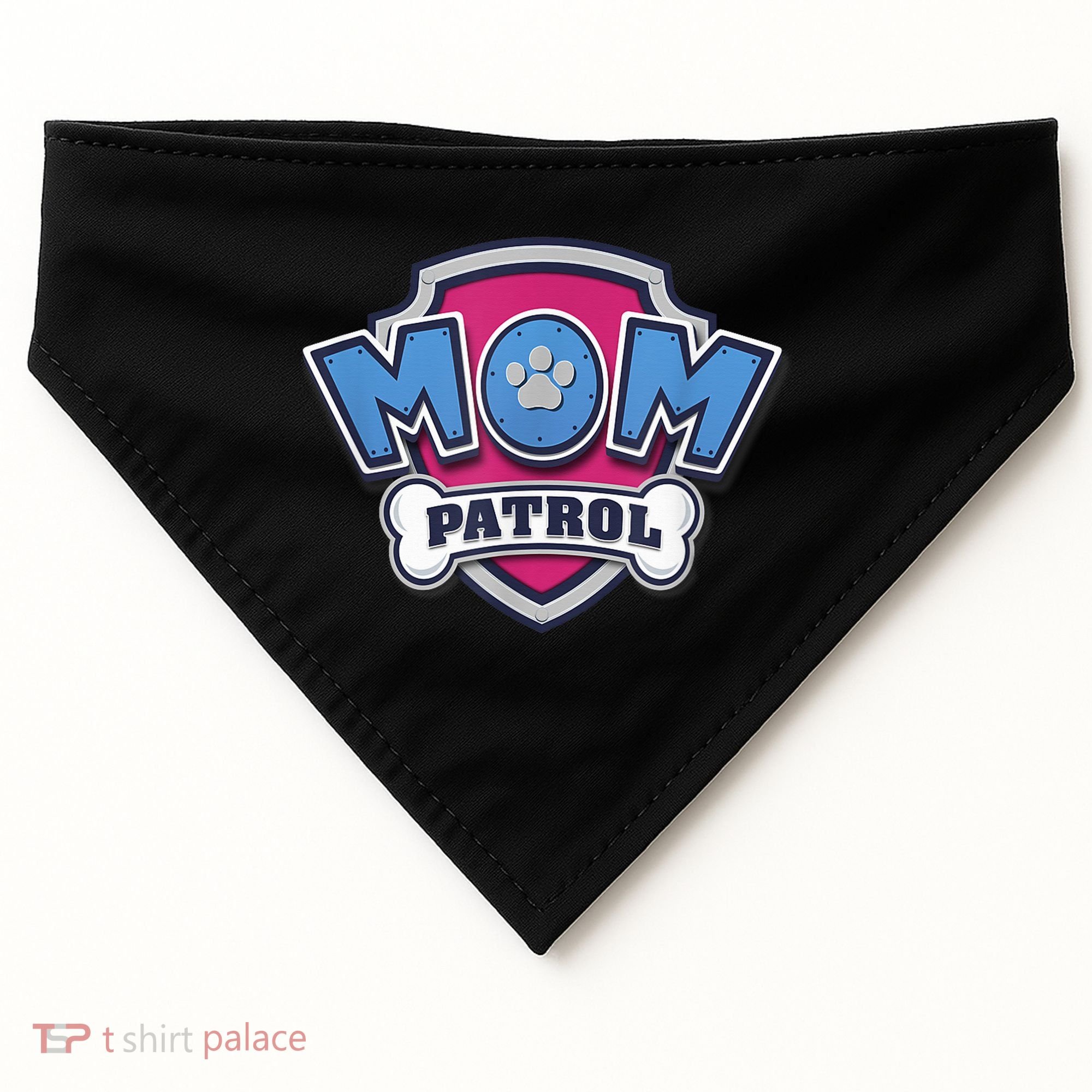  MotherS Day Mom Patrol Badge USA-Made Doggie Bandana