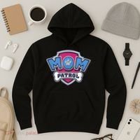  MotherS Day Mom Patrol Badge Hoodie thumb 3