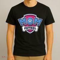  MotherS Day Mom Patrol Badge T-Shirt thumb 3