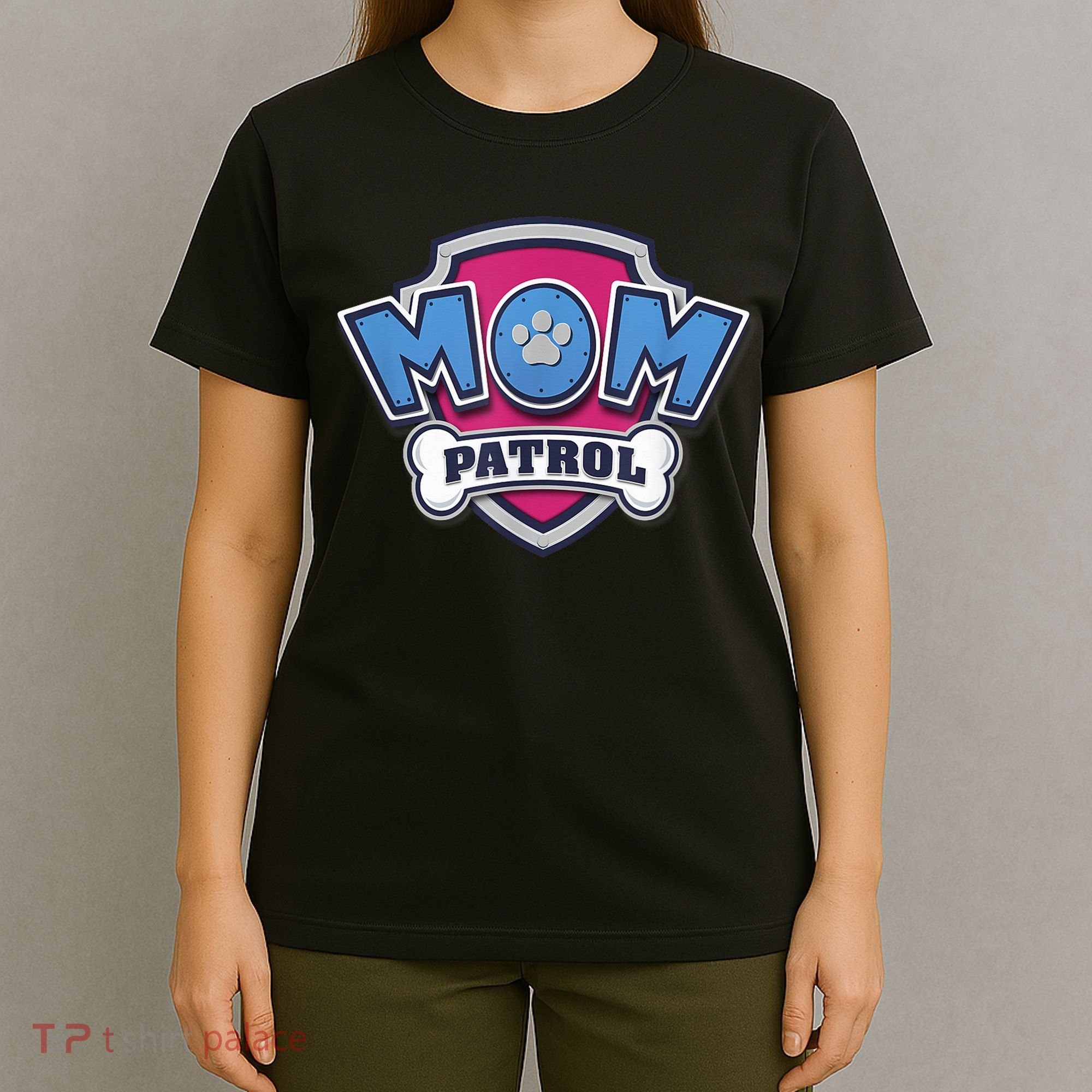  MotherS Day Mom Patrol Badge T-Shirt