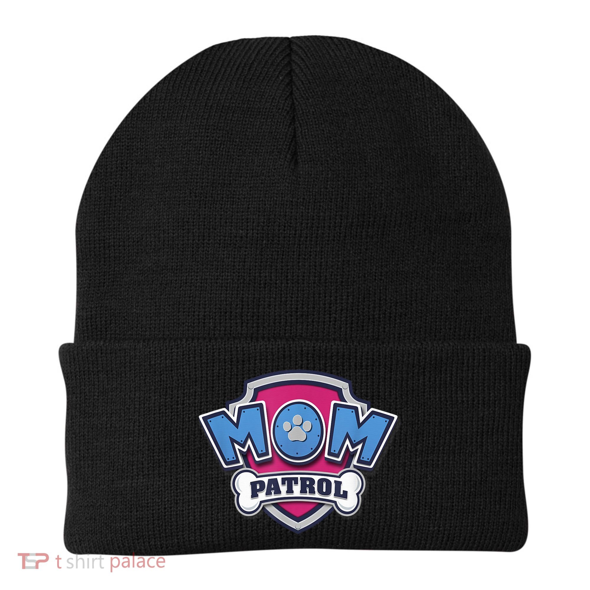 MotherS Day Mom Patrol Badge Beanie