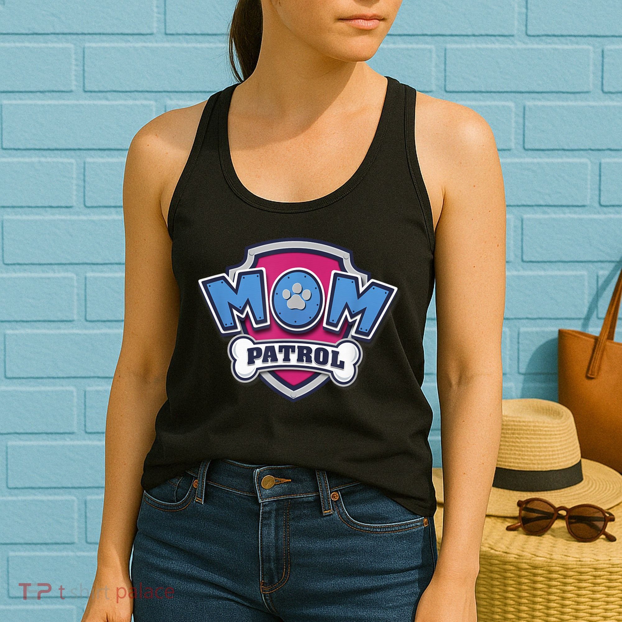  MotherS Day Mom Patrol Badge Women's Tank Top