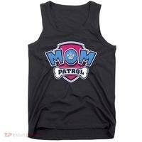  MotherS Day Mom Patrol Badge Tank Top thumb 0