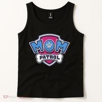  MotherS Day Mom Patrol Badge Tank Top thumb 2