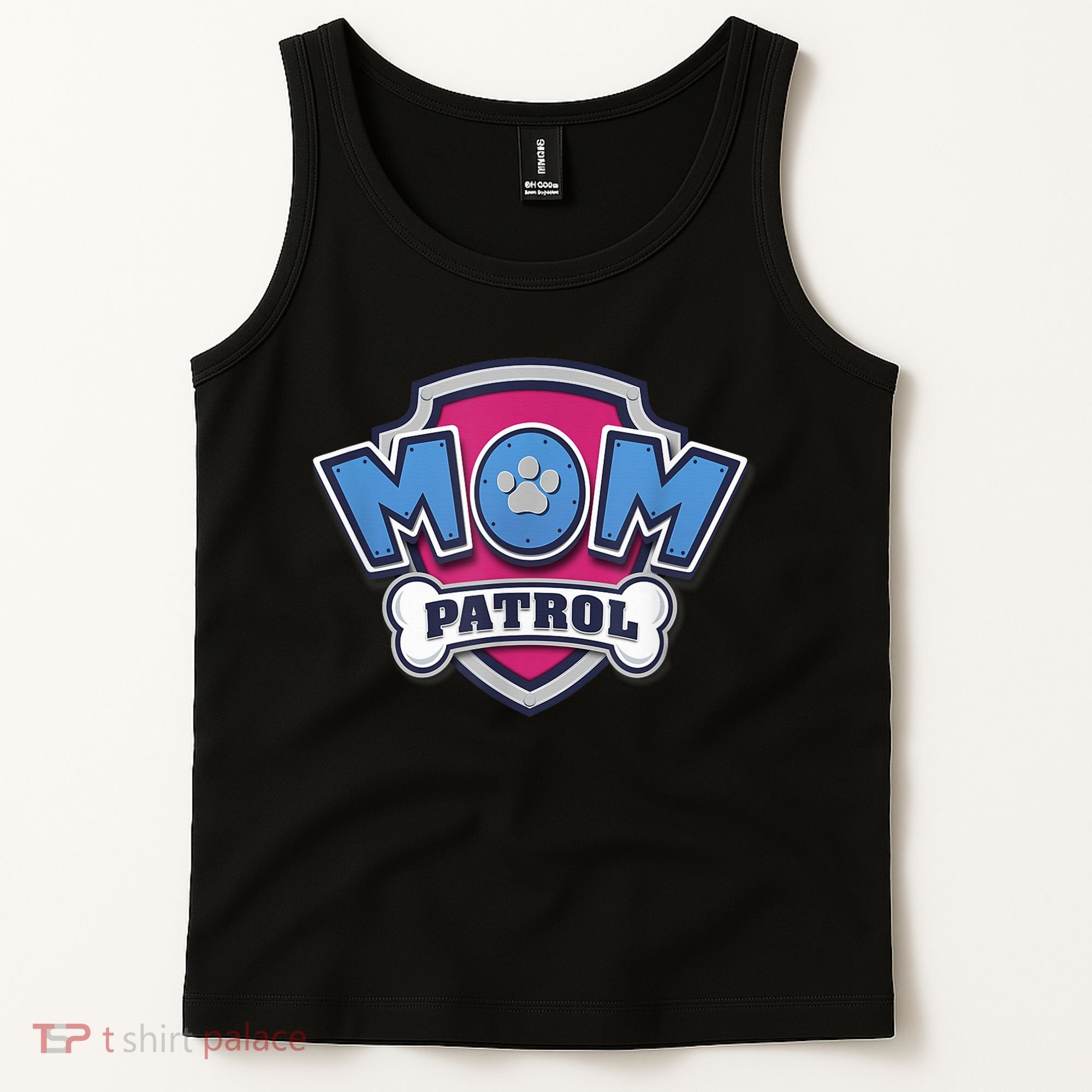  MotherS Day Mom Patrol Badge Tank Top