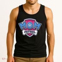  MotherS Day Mom Patrol Badge Tank Top thumb 3