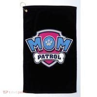  MotherS Day Mom Patrol Badge Golf Towel thumb 0