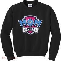  MotherS Day Mom Patrol Badge Kids Sweatshirt thumb 0