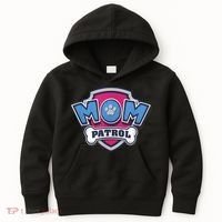  MotherS Day Mom Patrol Badge Kids Hoodie thumb 0