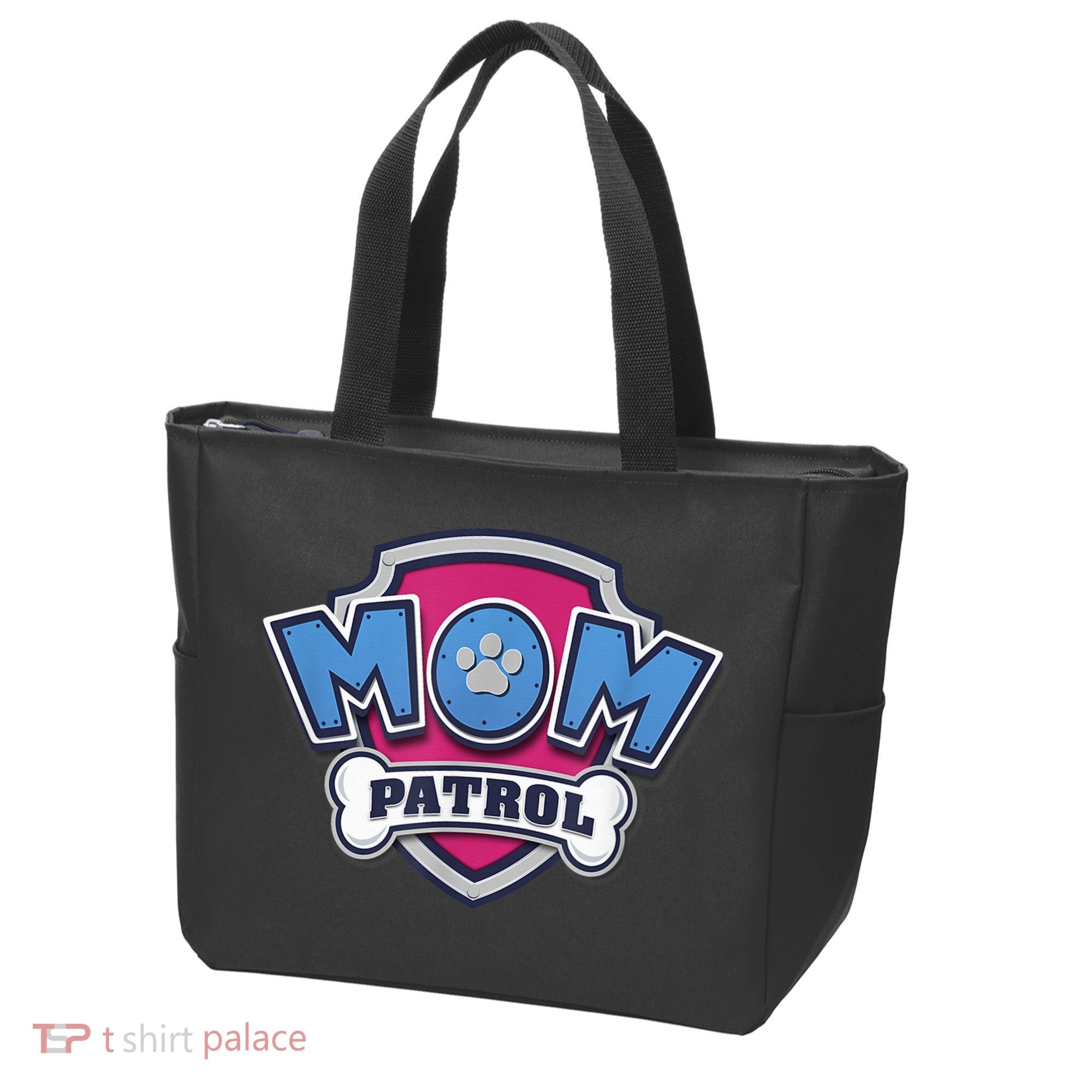  MotherS Day Mom Patrol Badge Tote Bag