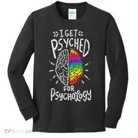 Psyched Psychology Major Student Kids Long Sleeve Shirt thumb 0