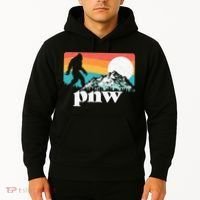Pnw Pacific Northwest Bigfoot Mountains Retro 80s Graphic Hoodie thumb 2
