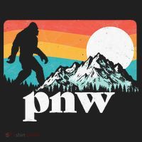 Pnw Pacific Northwest Bigfoot Mountains Retro 80s Graphic Beanie thumb 2