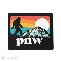 Pnw Pacific Northwest Bigfoot Mountains Retro 80s Graphic Mousepad thumb 0