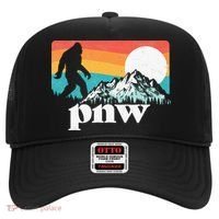 Pnw Pacific Northwest Bigfoot Mountains Retro 80s Graphic Hat thumb 0