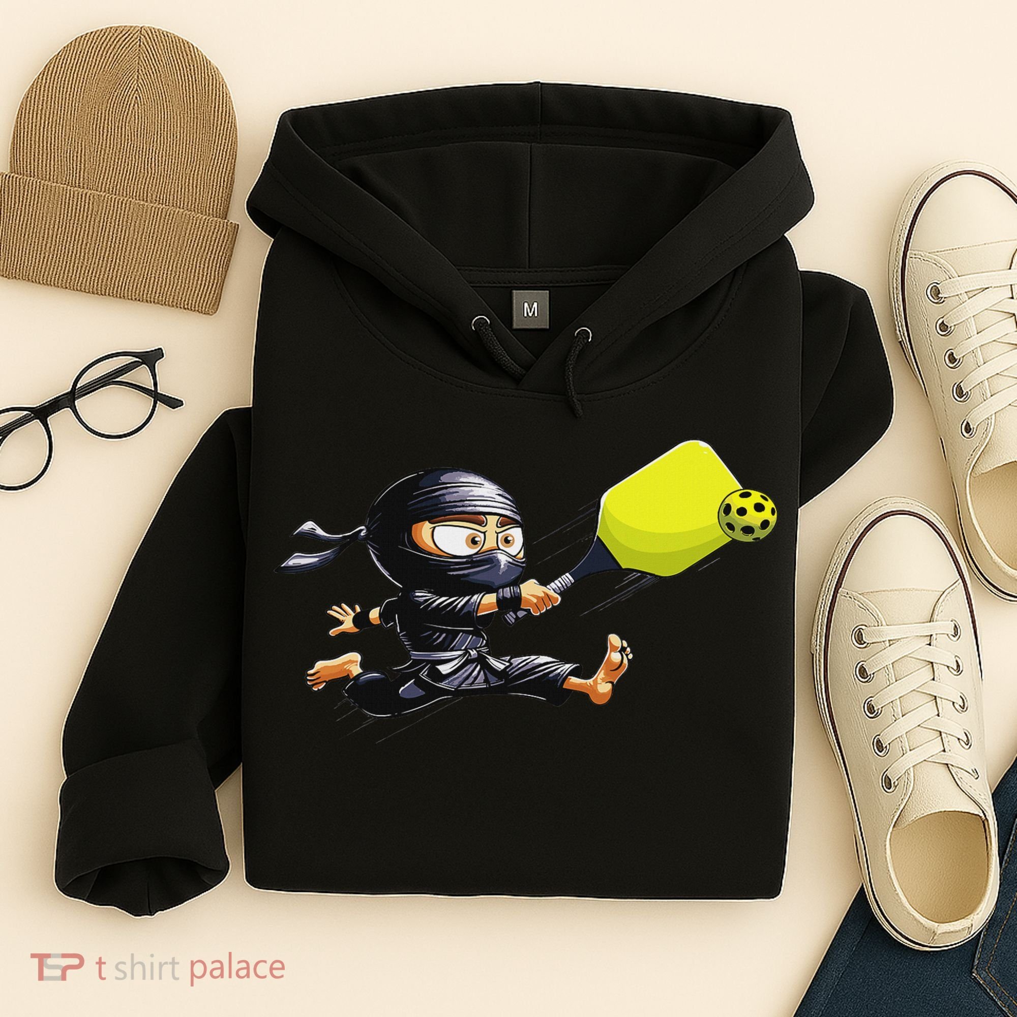 Pickleball Player Ninja Hoodie