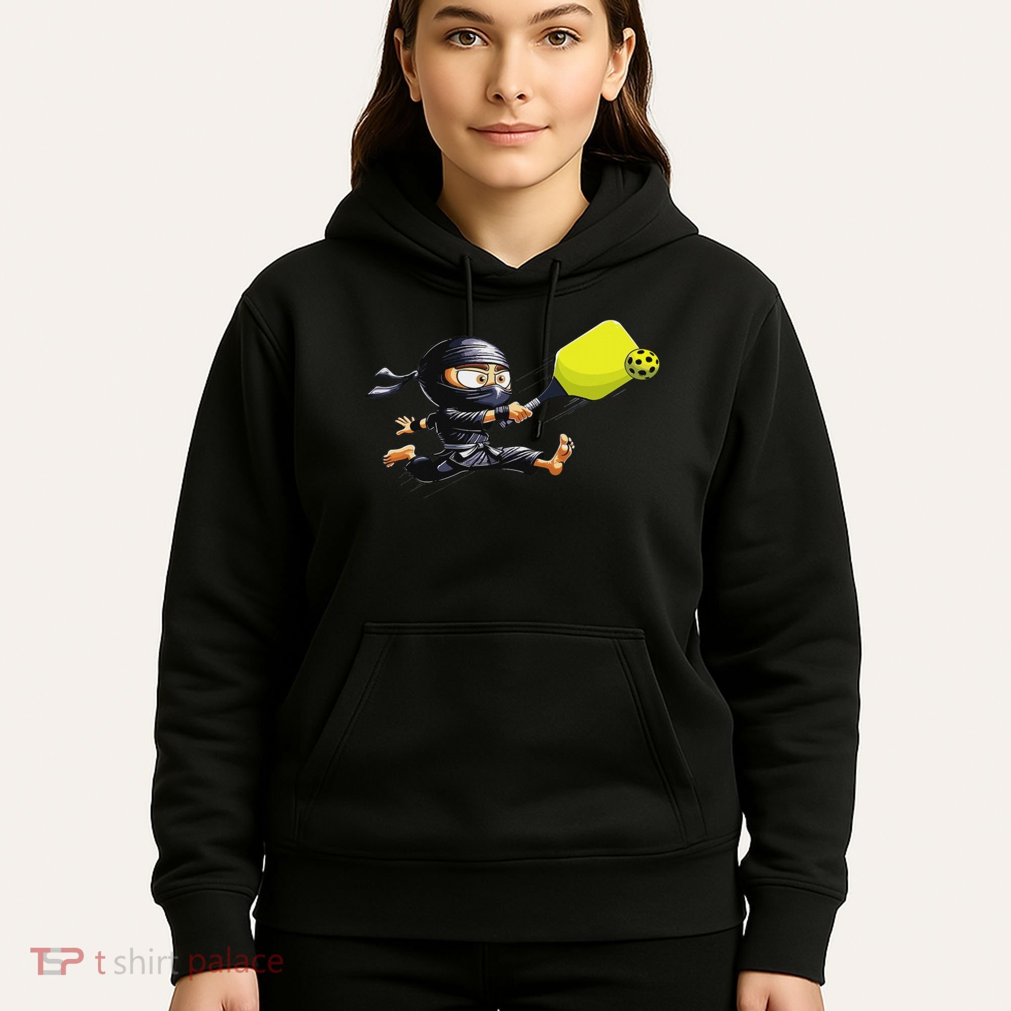 Pickleball Player Ninja Hoodie