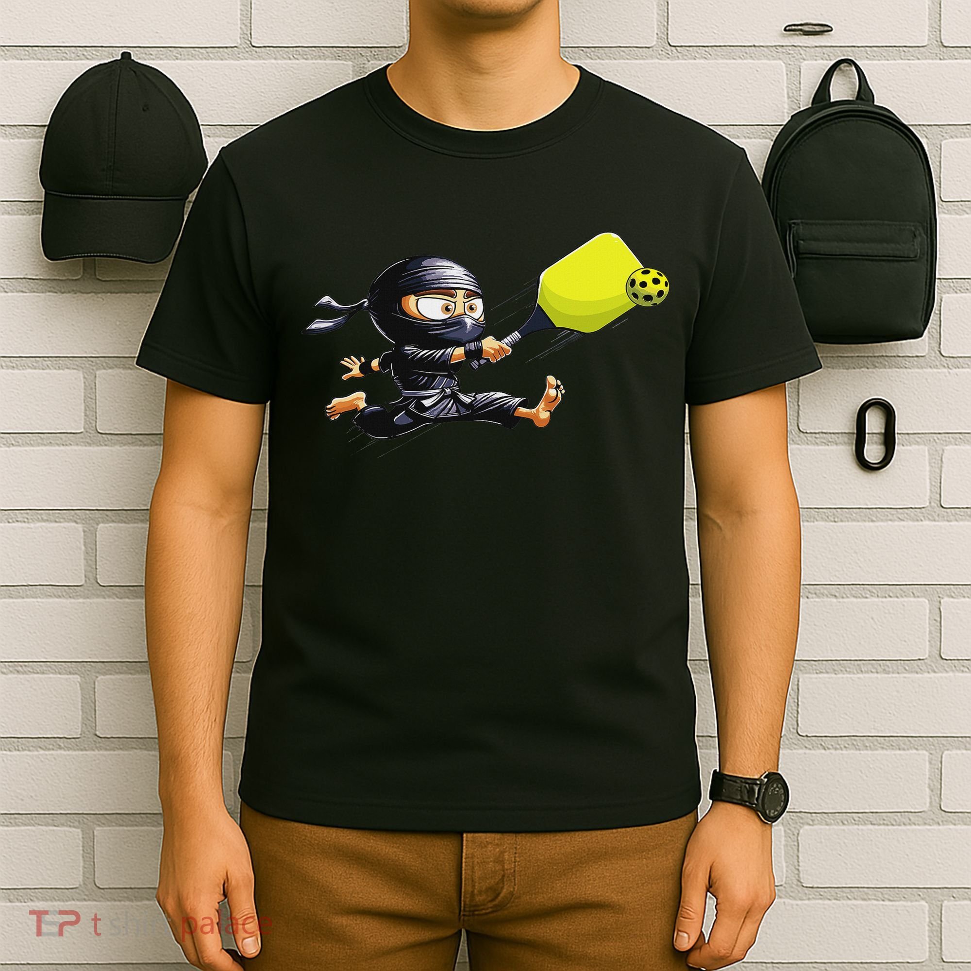 Pickleball Player Ninja T-Shirt
