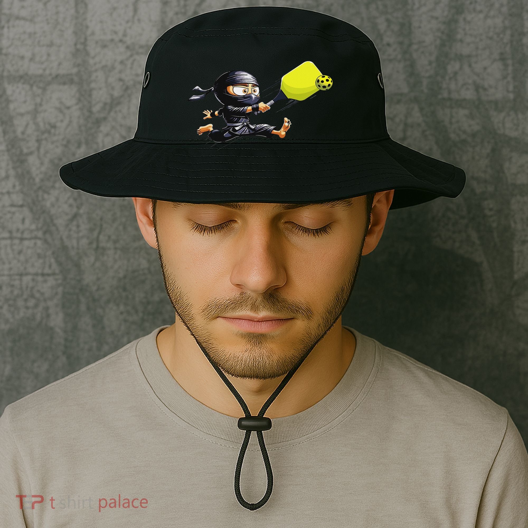 Pickleball Player Ninja Bucket Hat