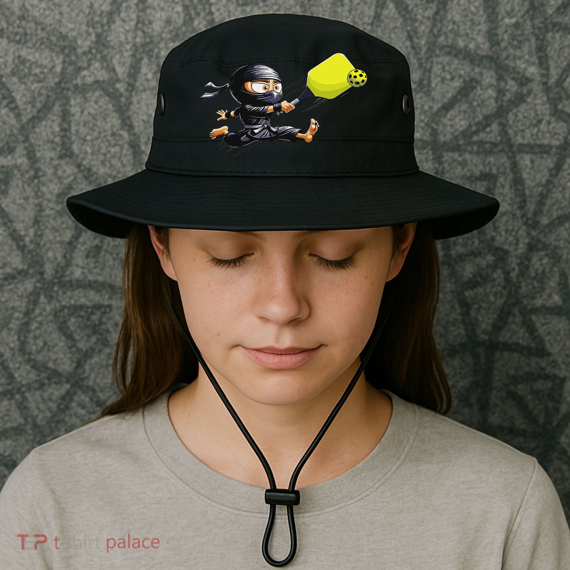 Pickleball Player Ninja Bucket Hat