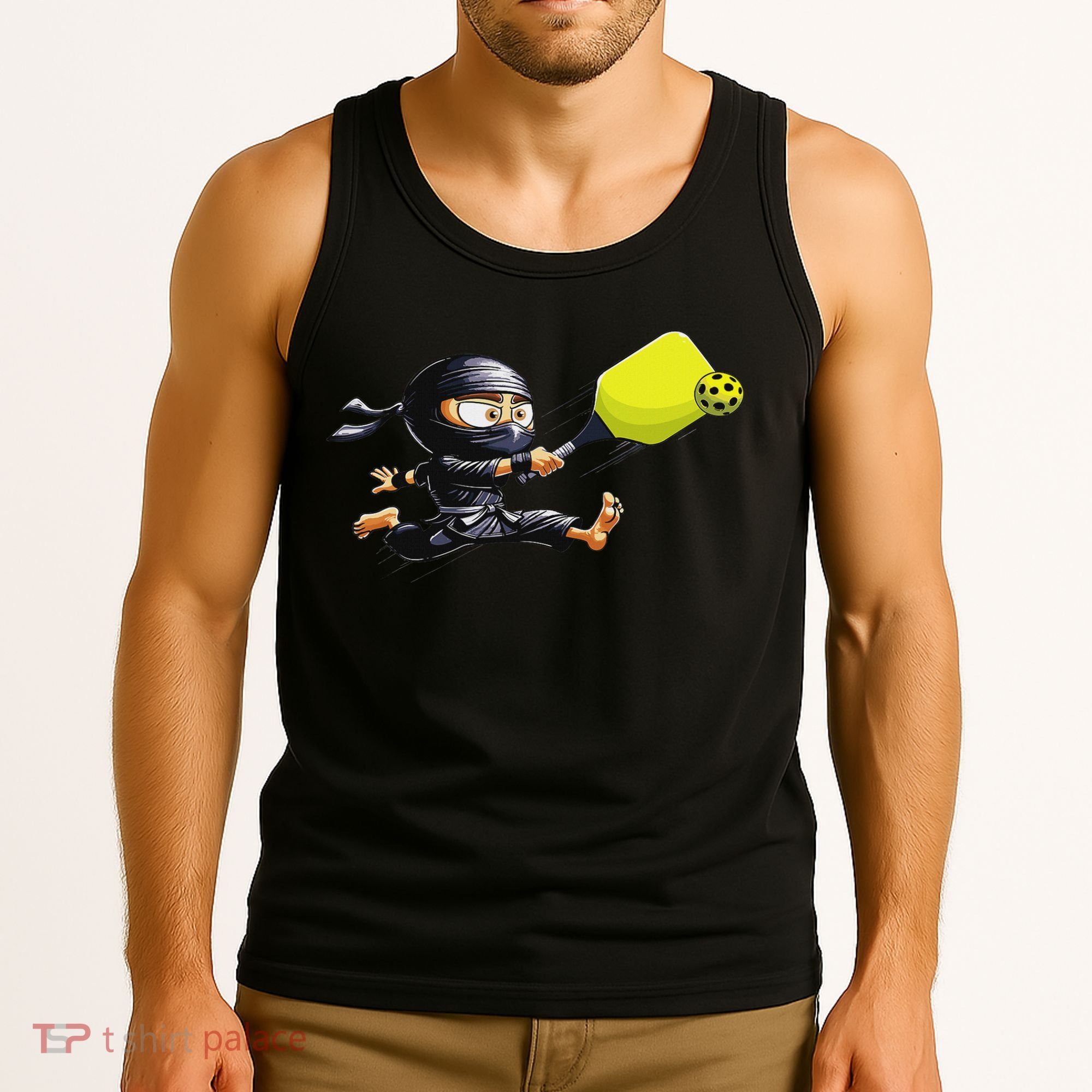 Pickleball Player Ninja Tank Top